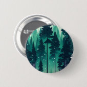 Pinienwald-Landschaft Button (Vorne & Hinten)