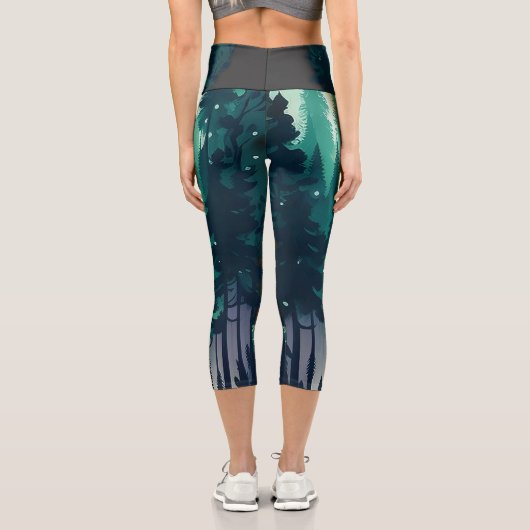 Pinienwald-Landschaft Capri Leggings (Rückseite)