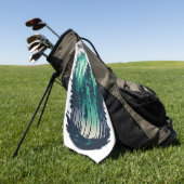 Pinienwald-Landschaft Golfhandtuch (Gras)