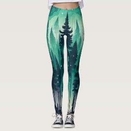 Pinienwald-Landschaft Leggings