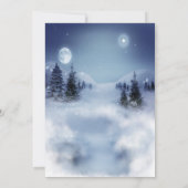 Pinienwald, Landschaft, Lichter Weihnachten Party Einladung (Rückseite)