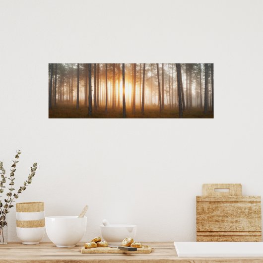 Pinienwald-Landschaft Poster (Küche)