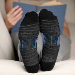 Pinienwald-Landschaft Socken