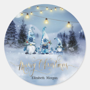 Pinienwald, Landschaft, Streichellichter Runder Aufkleber