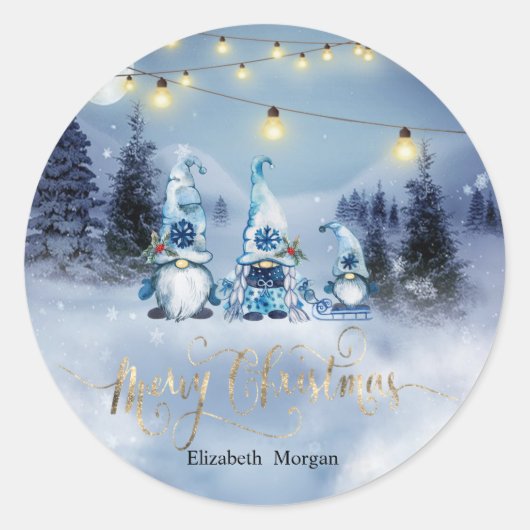 Pinienwald, Landschaft, Streichellichter Runder Aufkleber (Vorderseite)