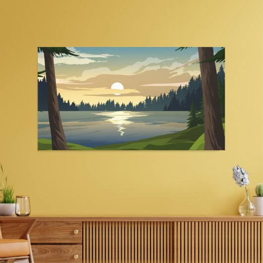 Pinienwald Leinwanddruck (Insitu (Wohnzimmer))