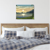 Pinienwald Leinwanddruck (Insitu (Schlafzimmer))