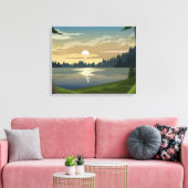 Pinienwald Leinwanddruck (Insitu (Wohnzimmer))