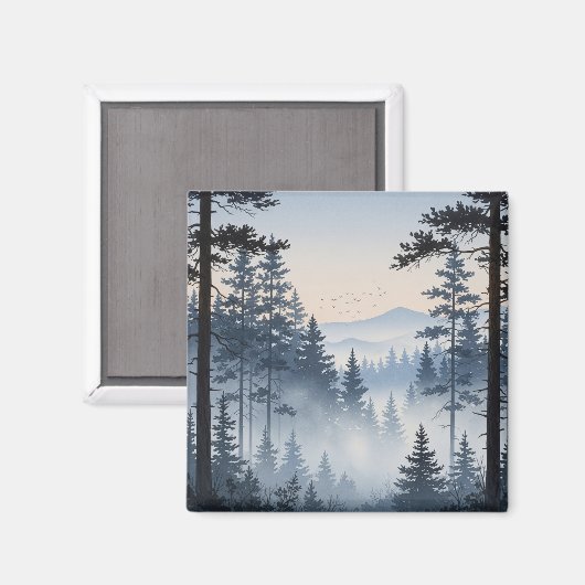 Pinienwald Magnet (Vorderseite/Rückseite)