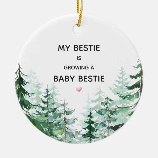 Pinienwald meine Bestie wächst eine Baby Bestie Keramik Ornament (Vorne)