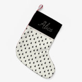 Pinienwald ⎢ Mongram Weihnachtsfest Strumpf Kleiner Weihnachtsstrumpf (Vorderansicht (hängend))