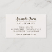 Pinienwald Natur Wasserfarbe Visitenkarte (Rückseite)