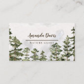 Pinienwald Natur Wasserfarbe Visitenkarte (Vorderseite)