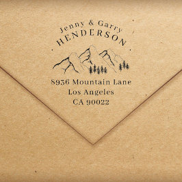 Pinienwald - Paare Hochzeit - Rücksendeadresse Permastempel