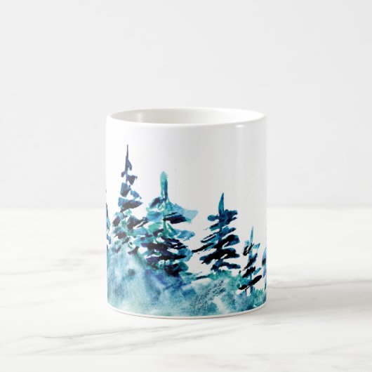 Pinienwald Panorama Tasse Coffee (Mittel)