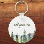 Pinienwald Personalisiert Schlüsselanhänger (Vorderseite)
