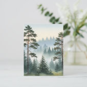 Pinienwald Postkarte (Stehend Vorderseite)