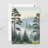 Pinienwald Postkarte (Vorne/Hinten)