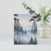 Pinienwald Postkarte (Stehend Vorderseite)