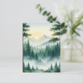 Pinienwald Postkarte (Stehend Vorderseite)
