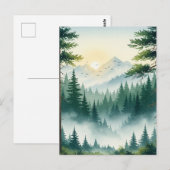 Pinienwald Postkarte (Vorne/Hinten)