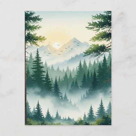 Pinienwald Postkarte (Vorderseite)