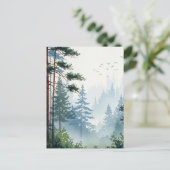 Pinienwald Postkarte (Stehend Vorderseite)