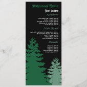 Pinienwald, Restaurant Slimline Menükarte (Vorderseite)