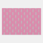 Pinienwald Rosa Himbeere Geschenkpapier Set (Vorderseite 2)