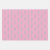 Pinienwald Rosa Himbeere Geschenkpapier Set (Vorderseite 3)