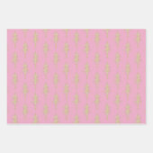 Pinienwald Rosa Himbeere Rot Geschenkpapier Set (Vorderseite 3)