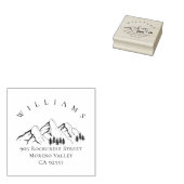 Pinienwald Rücksendeadresse Gummistempel (Stempel)