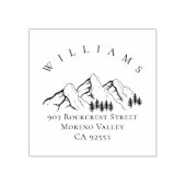 Pinienwald Rücksendeadresse Gummistempel (Prägung)