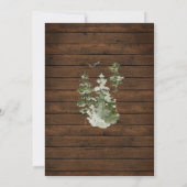 Pinienwald Schnee in Liebe Winter Brautparty Einladung (Rückseite)