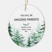 Pinienwald Sie werden Phantastische neue Eltern se Keramik Ornament (Links)