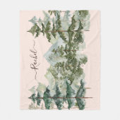 Pinienwald und Bergästhesie Fleecedecke (Vorderseite)