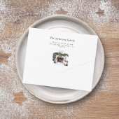 Pinienwald Wintergrün Personalisiertes Foto All In One Einladung