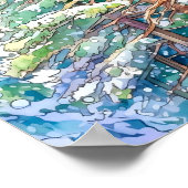 Pinienwald Wohngestaltung Poster (Ecke)