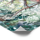 Pinienwald Wohngestaltung Poster (Ecke)