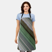 Pinienwälder, braun und grüner Streifen Schürze (Getragen)