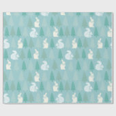 Pinienwälder, Eichhörnchen und Bunnies Geschenkpapier (Flach)