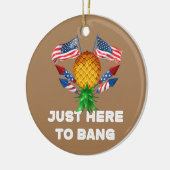 Pinienwälder oben zum Knall Keramik Ornament (Links)