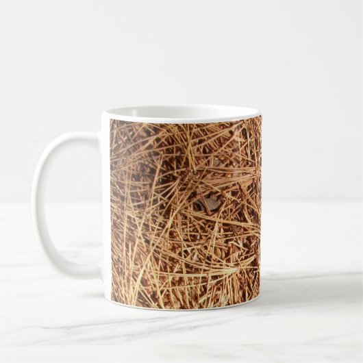 Pinienwaldfußboden, Kiefernneedeln Kaffeetasse (Links)