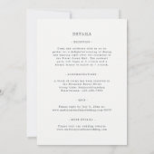 Pinienwaldgebirge auf einer Hochzeit Einladung (Rückseite)