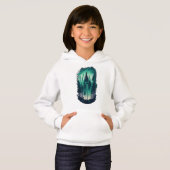 Pinienwaldlandschaft Girl's Hoodie (Vorne ganz)