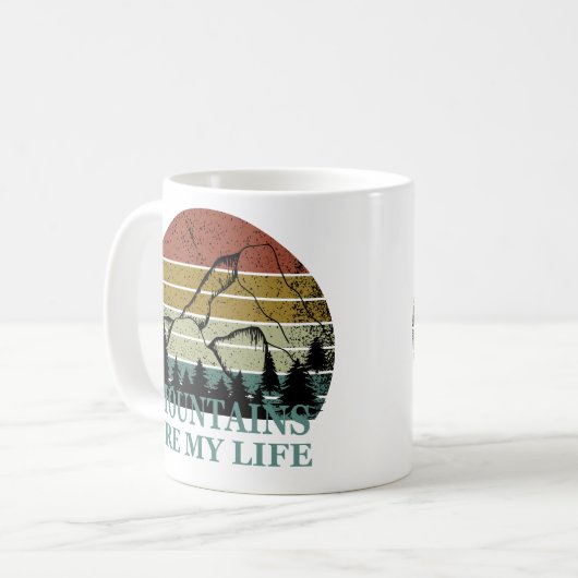 Pinienwaldlandschaft Kaffeetasse (Vorderseite Links)