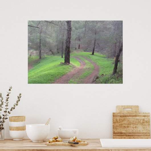 Pinienwaldstraße Poster (Küche)