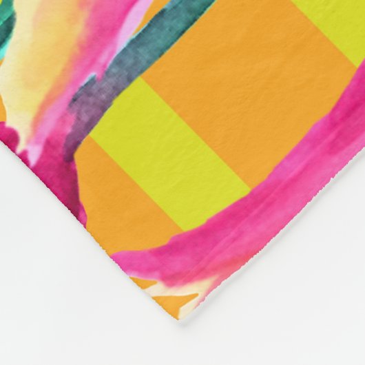 Pinik Tulips Muster Fleece Blanket (Ecke)