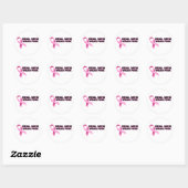 pink_06 runder aufkleber (Blatt)
