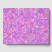 Pink 16 Birthday Personalisiert Guest Book Geometr Gästebuch (Rückseite)